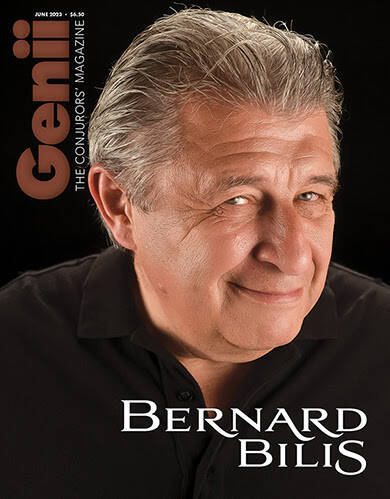 The cover of Genii, The Conjurors' Magazine's June issue feature Bernard Bilis.