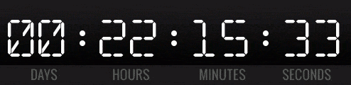 Digital countdown timer.